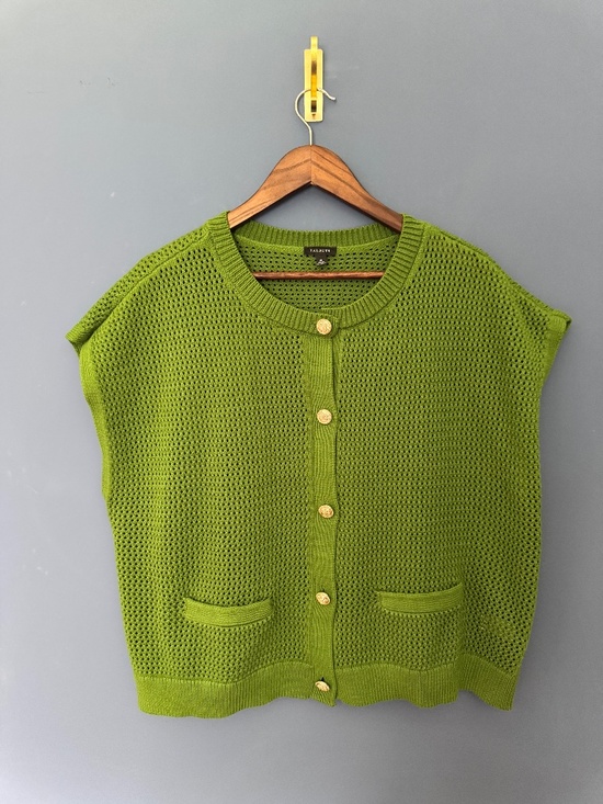 Talbots Tops - TALBOTS MESH STITCH SWEATER SHELL XL